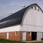 Old barn with new roof